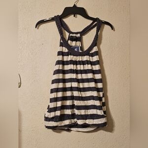 One Clothing Black and White Striped Tank Top